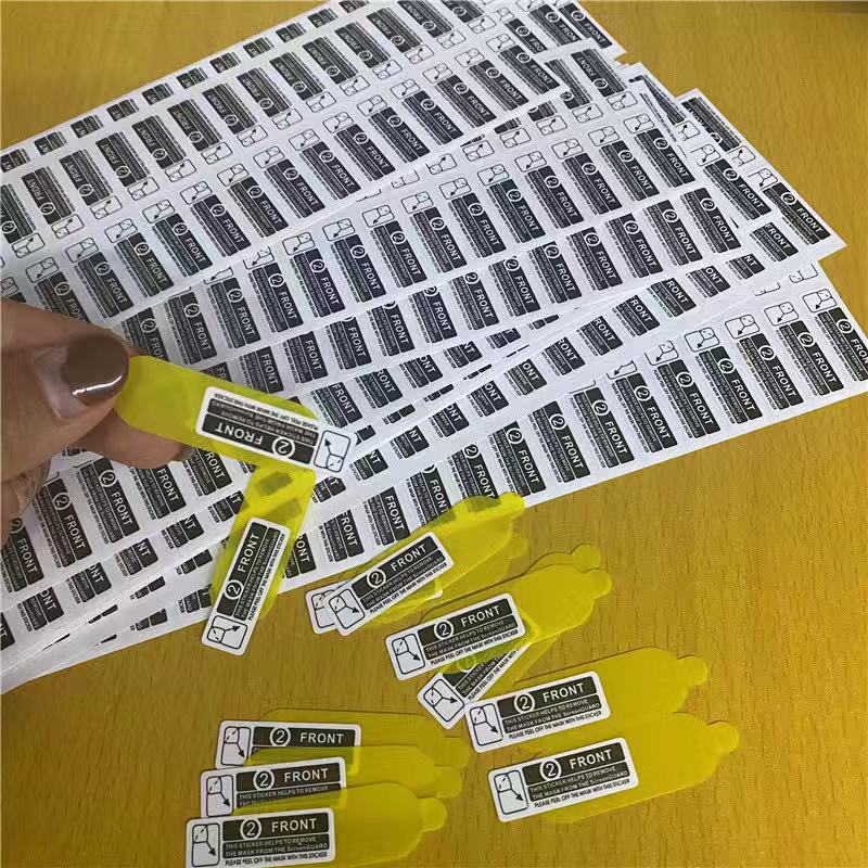 Factory direct mobile phone protective film tempered film label hand tear label mobile phone protective film with No. 1.2 label