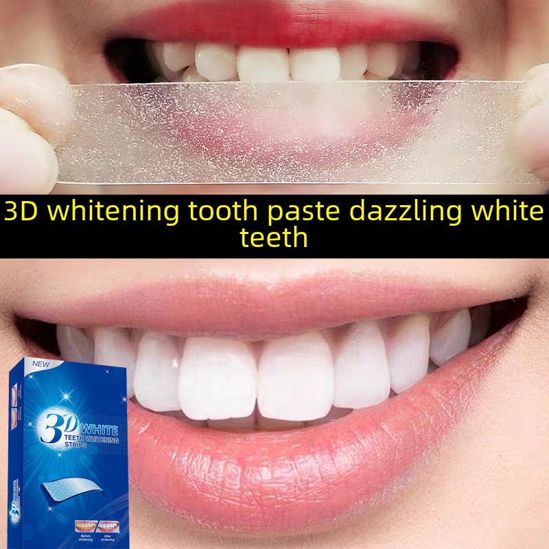 Whitening Teeth Sticker WHITE Dazzling Teeth Sticker 3D5D9D Teeth Whitening, Yellow Removal and Decolorization Sticker 7 to 14 to One Piece