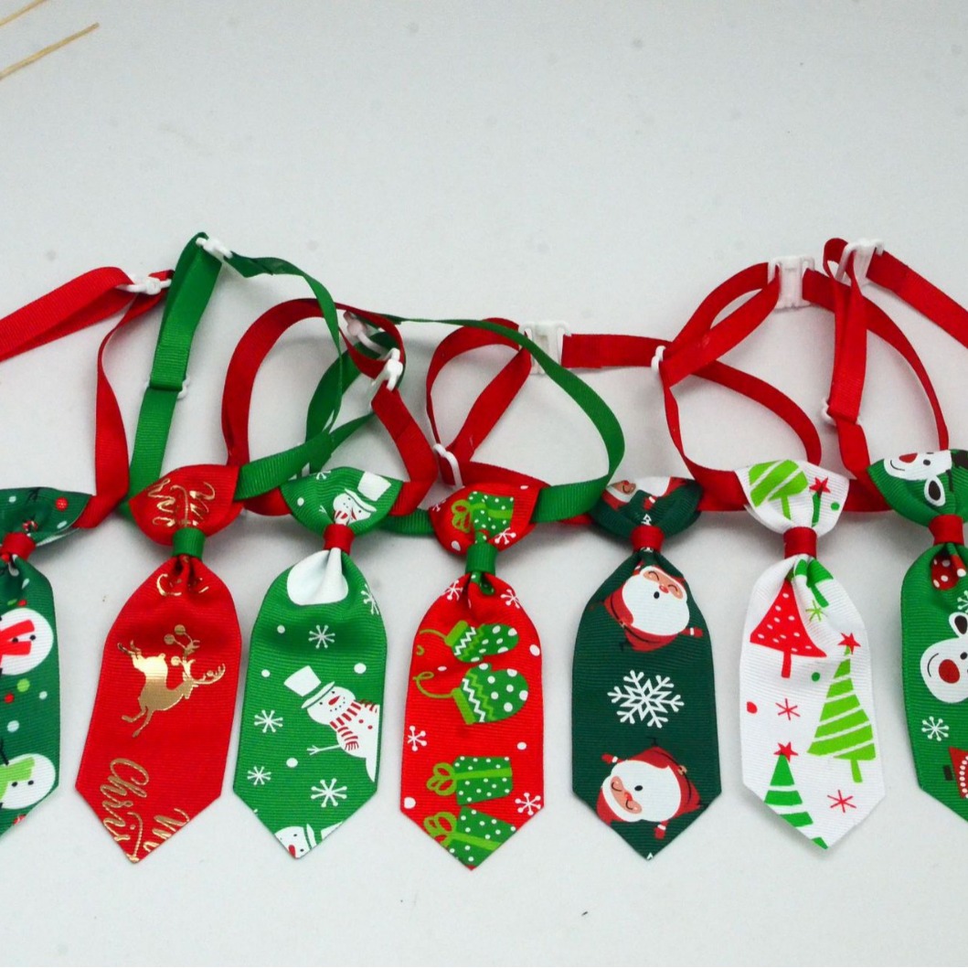 Christmas Pet Bows, Flower Pet Tie, Pet Headwear, Dog Tie, Christmas Bows in Stock
