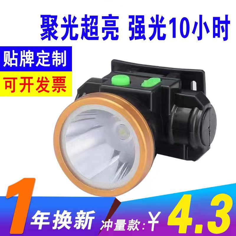 Перезаряжаемый мини-фонарь с высокой мощностью, светодиодная лампа для рыбалки, крепление на голову