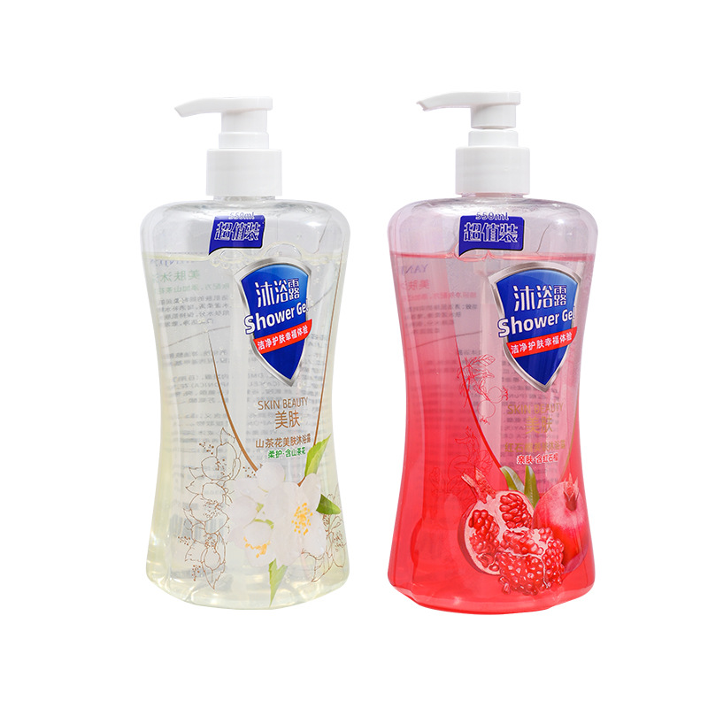 Factory Direct Sales Red Pomegranate Shower Gel Large Capacity Household Floral Shower Gel Long-Lasting Fragrance Shower Gel for Women Wholesale