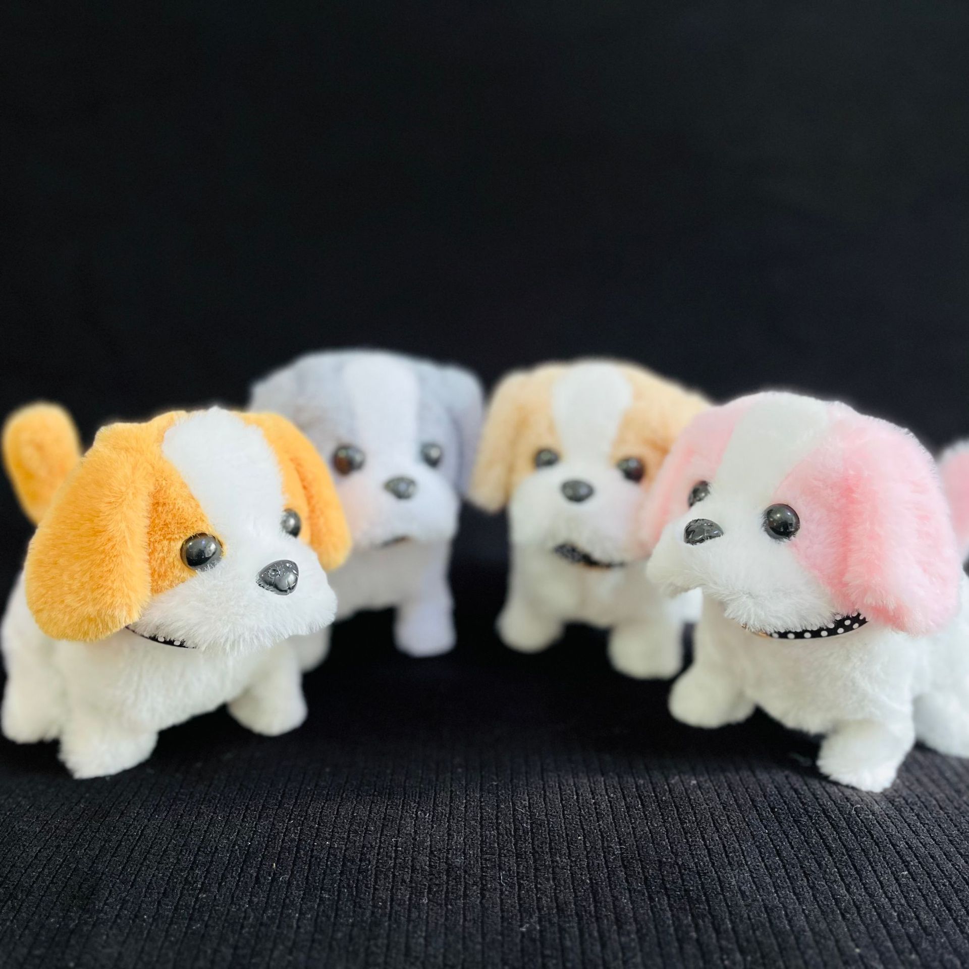 Кроссбордерная игрушка для детей электрическая плюшевая собака, которая может ходить и лаять, искусственная собака, электронная собака, подарок для малыша