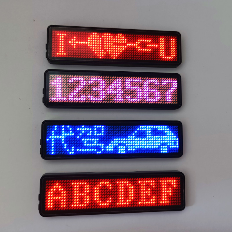 Led Badge Digital Rolling Badge Driving Luminous Badge Bar Ktv Concert Support Light Badge Pendant Badge