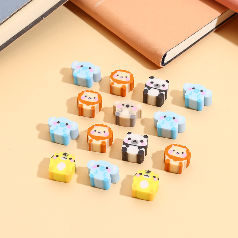 Милые резинки, милые мультяшные штампы, маленькие животные, креативные формы, кросс-бордные подарки, призы для учеников начальной школы, канцелярские принадлежности