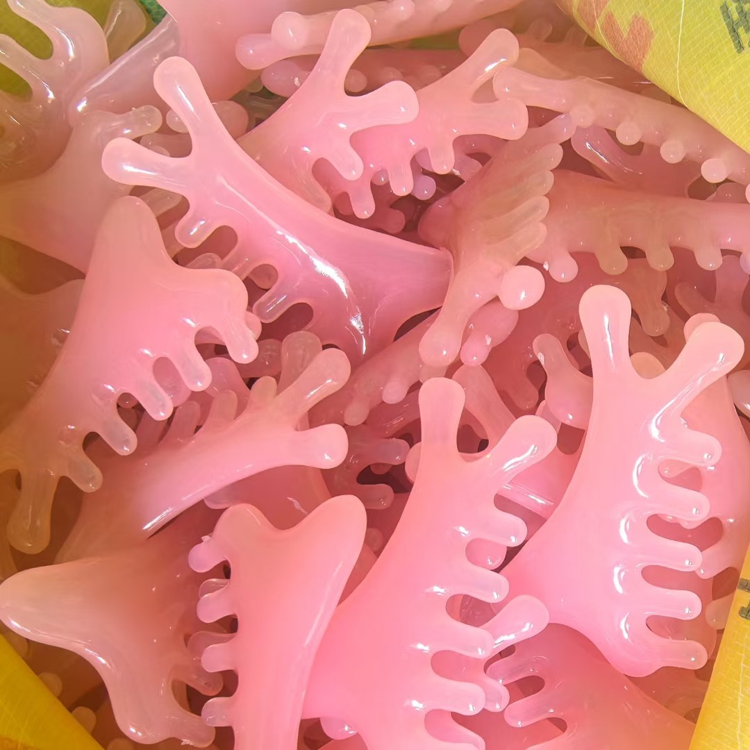 Head Massage Comb Small Dolphin Head Meridian Comb Picking Tendons Comb Large Wide Teeth Massage Comb Thickened