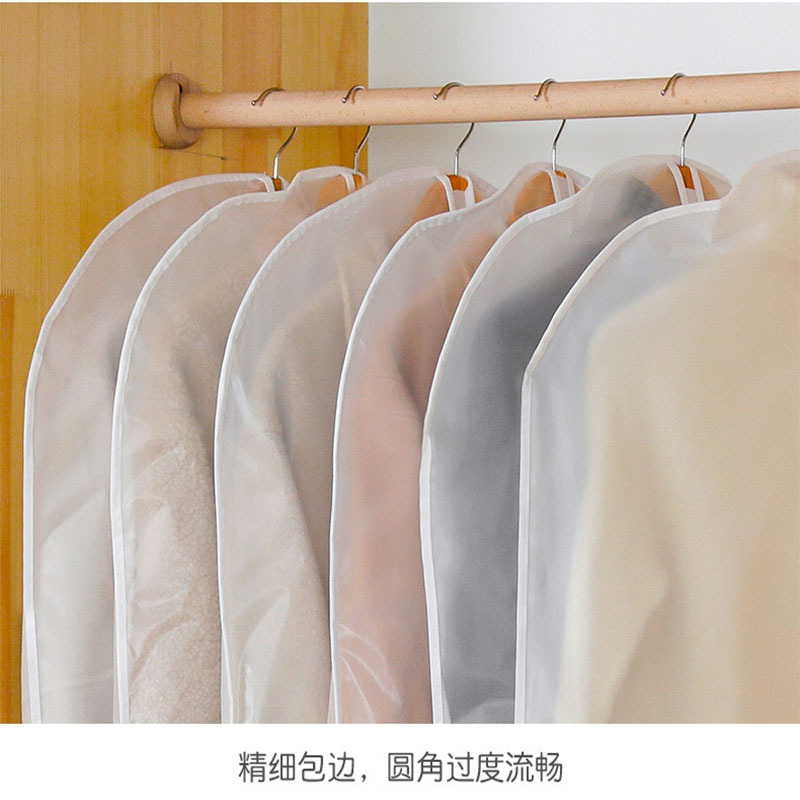 Dust Bag Household Coat Dust Bag Wardrobe Can Hang Clothes Fully Transparent Clothes Bag Suit Cover Dust Cover Wholesale