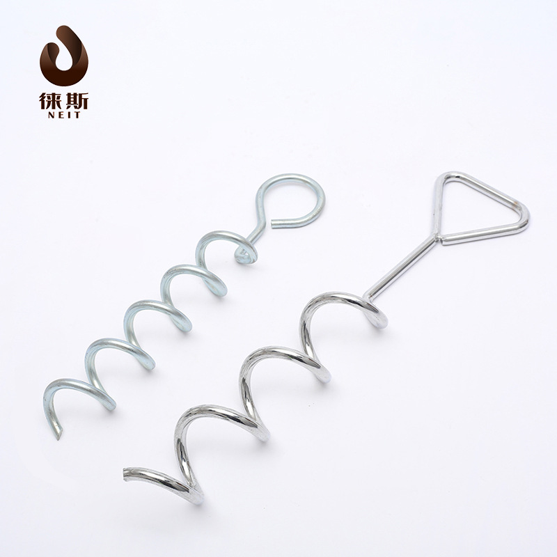 Outdoor canopy 7-Word 9-word question mark UV-shaped ground nail spring exposed camping tent fixed bolt hanging ring ground pile plug accessories