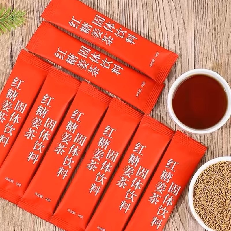 Wholesale Brown Sugar Ginger Tea for All Seasons, Palace Cold Ginger Juice Drink, Brown Sugar Containing Sugar for Qi and Blood, Menstrual Women's Packaged Ginger and Jujube Tea for Delivery