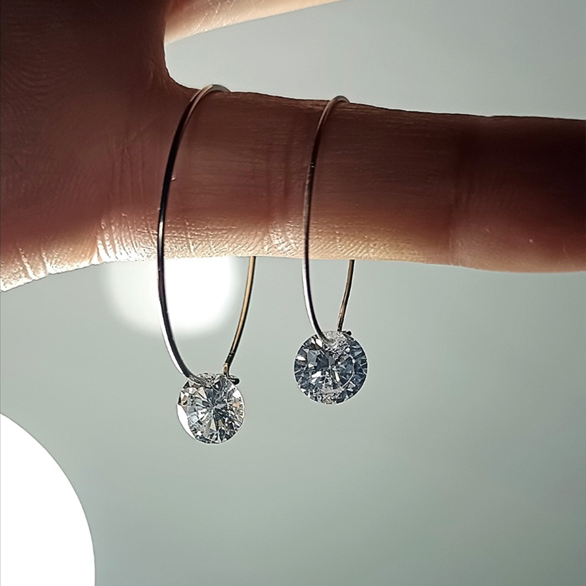 Cross-border hot DIY jewelry accessories nine-word earrings wine glass pendant mark circle earrings ring 9-word wine cup ring