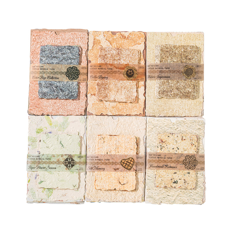 Mo Mo Mo material paper light and shadow series retro style relief cloth pattern blooming hand tent decoration base paper