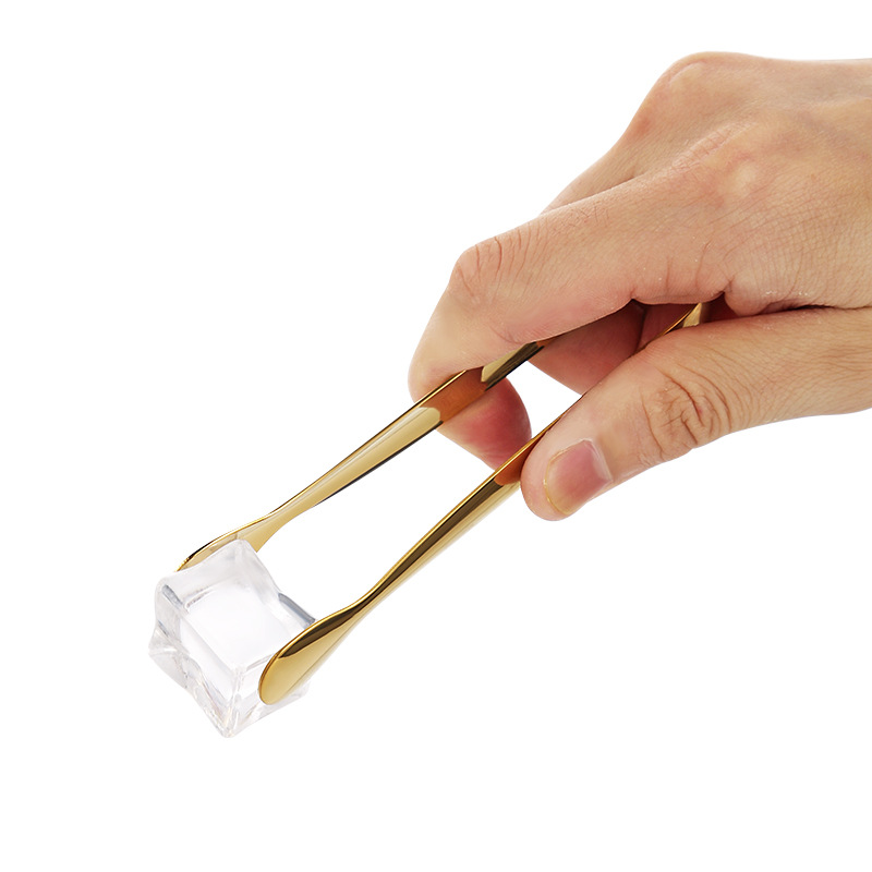 Spot 304 stainless steel thick coffee sugar clip bar KTV ice clip ice clip small clip no Burr