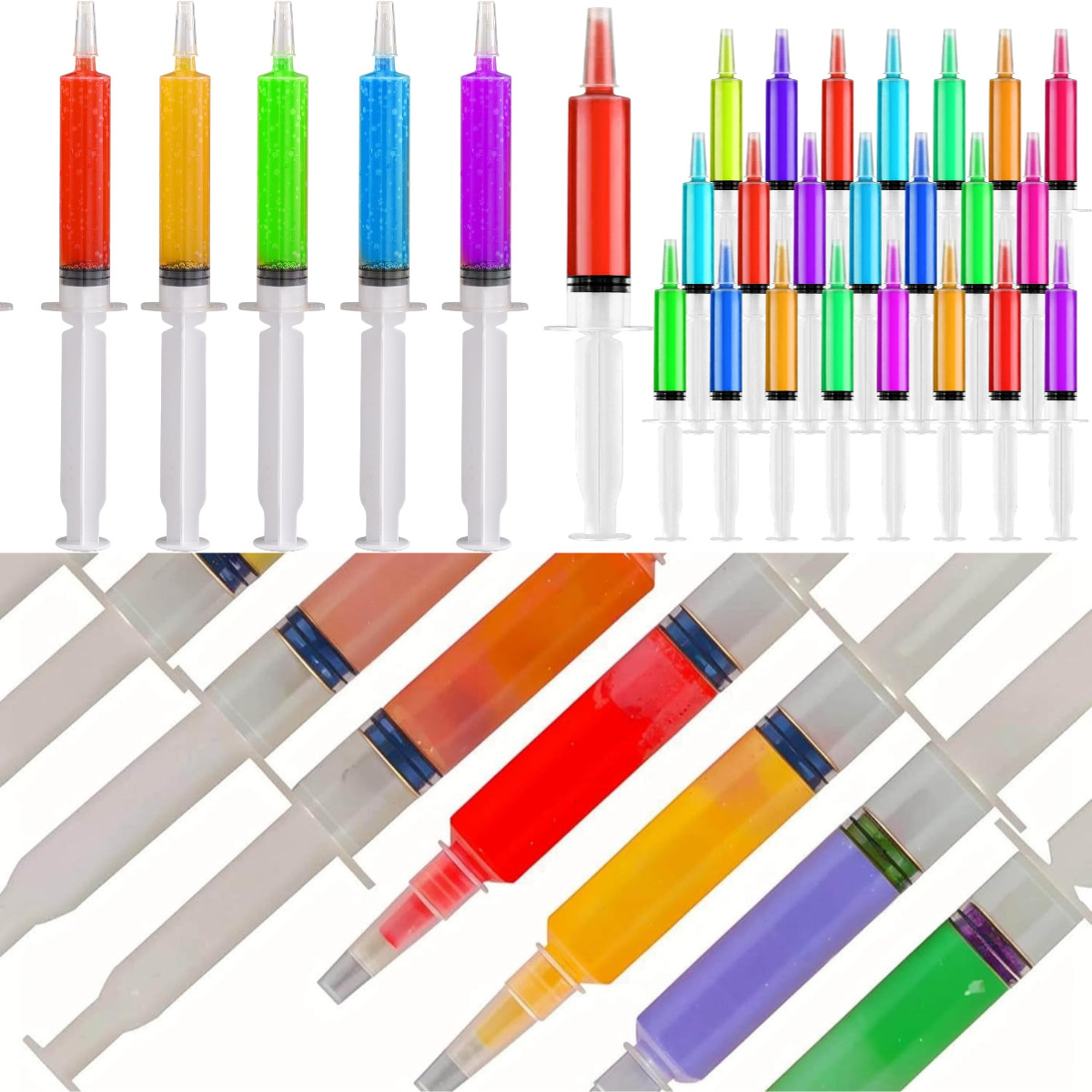 Cross-border party syringe irrigator large pet feeder disposable non-graduated non-printed line straight plastic needle