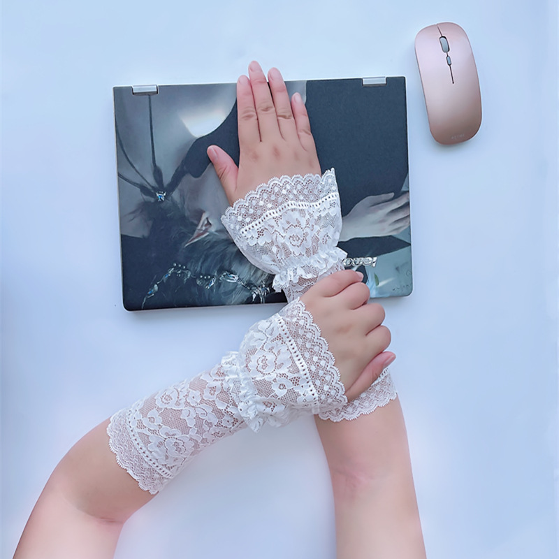 Кружевные эластичные фальшивые рукава для женщин, универсальные манжеты, эластичные рукава для запястья, свитер с рукавами-беллами