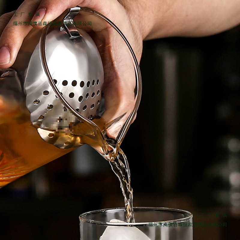 Stainless Steel Shell Filter Mint Julep Ice Strainer Wine Filter Ice Separator Strainer Chaozhou