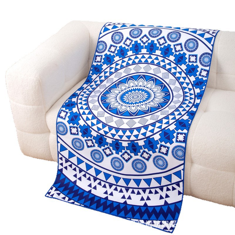 Amazon Original New Single-Sided Printed Microfiber Beach Towel Printed Beach Bath Towel Beach Swimming Absorbent