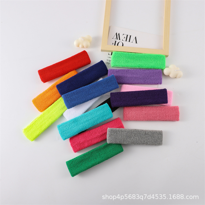 Sports Hair Band Headband Men's Running Women's Basketball Children's Anti-sweat and Anti-sweat Headband Badminton Fitness Sweat Absorbing Headband Headband