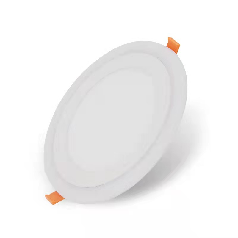 Factory direct supply LED two-color embedded concealed light Round Square three-color thin panel light RGB with remote control