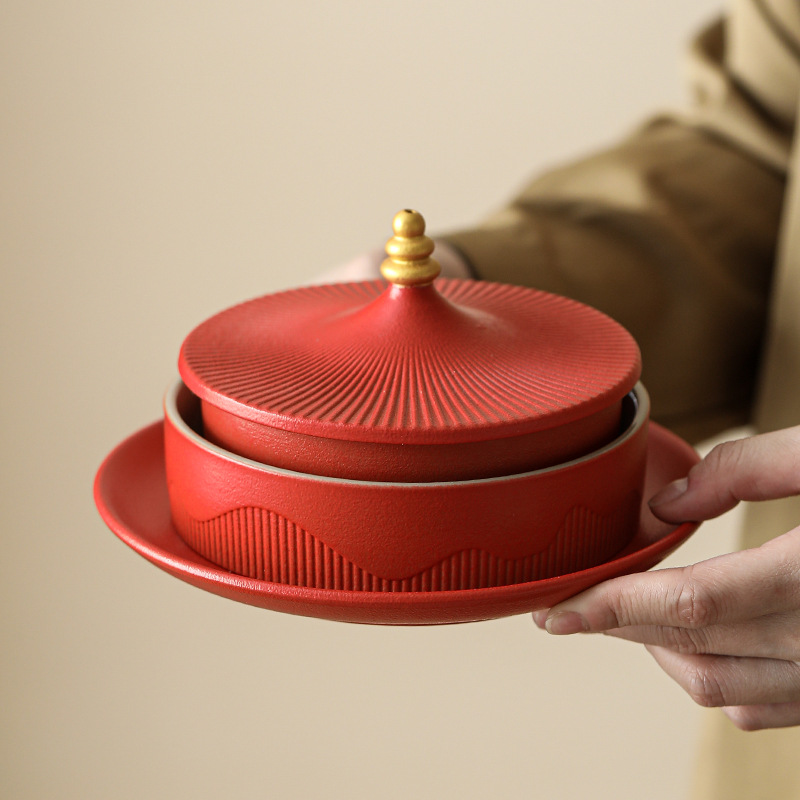 Forbidden City National Trend Cultural and Creative Temple of Heaven Fruit Plate Mid-Autumn Festival National Day Holiday Gift Home Plate New Wedding Gift Gift Box Business