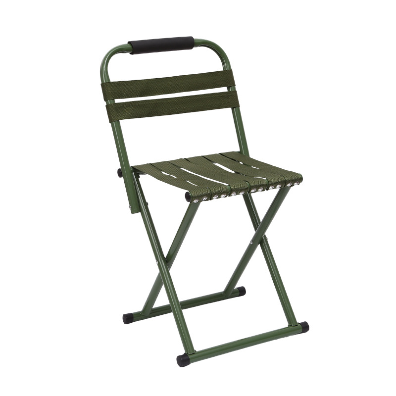 New Style Folding Stool Outdoor Portable Fishing Stool Camping Picnic Barbecue Bench with Backrest