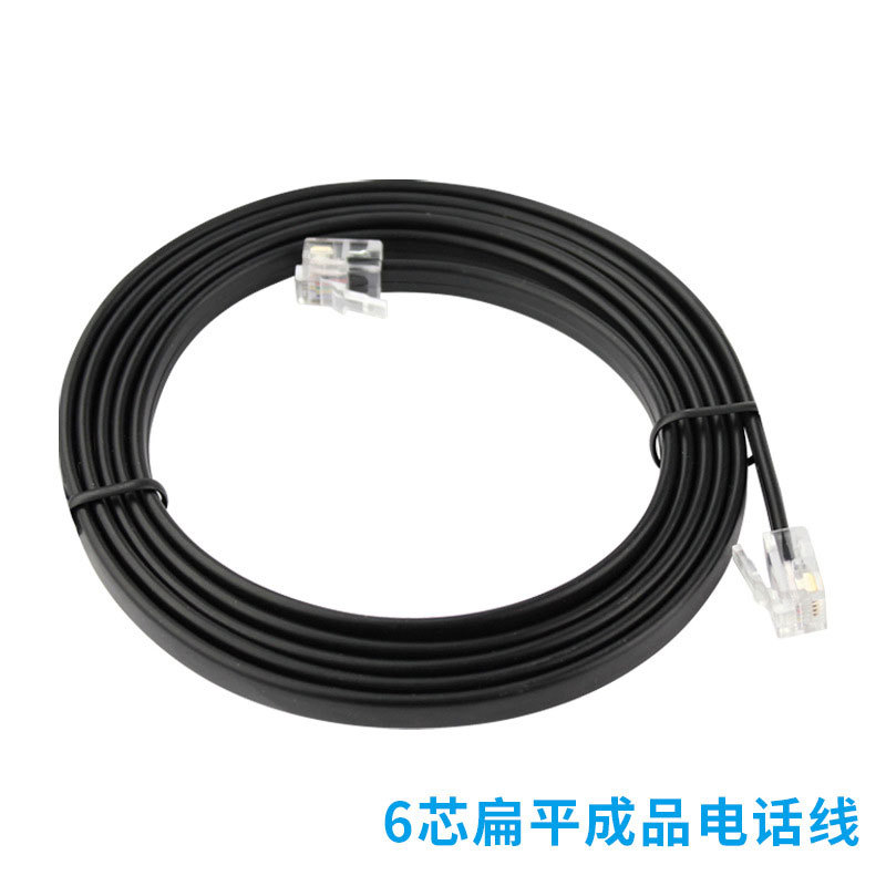 0.8м P6C шестиядерный телефонный кабель без кислорода 6-ядерный телефонный соединительный кабель Rj12 плоский телефонный переходник