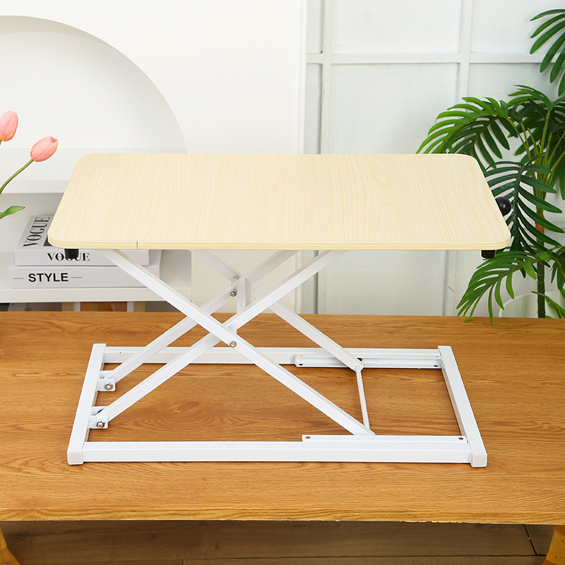 Laptop Lifting Computer Desk Seven-gear Manual Office Table Top Elevating Platform Standing Table Table