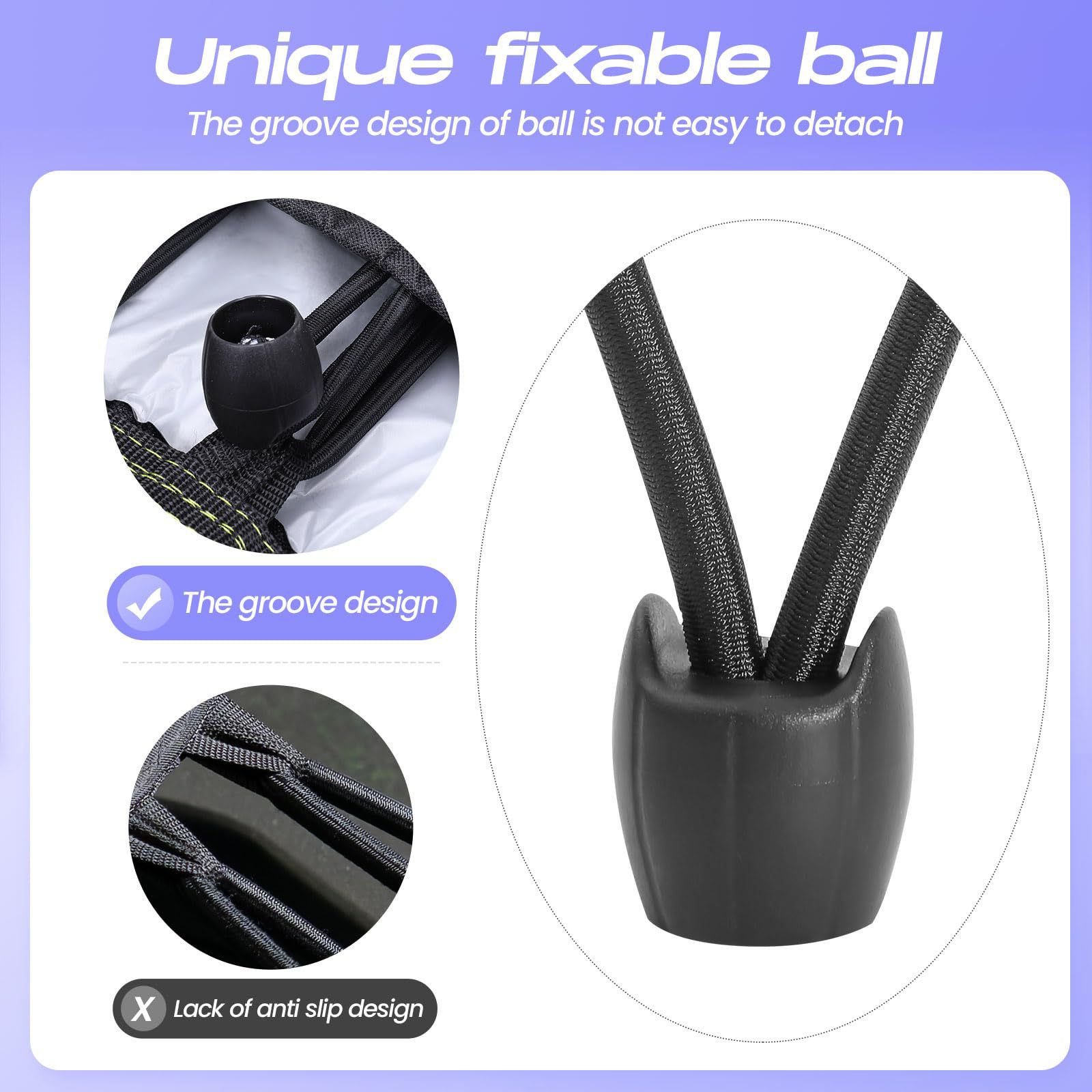 Trampoline Special Elastic Rope with Ball Elastic Round Rope Camping Tent Elastic Storage Rope Trampoline Fixed Ball Rope