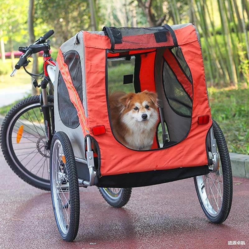 Portable Outdoor Large Pet Bicycle Trailer Cat and Dog Stroller Outdoor Cycling Travel Cargo Trailer