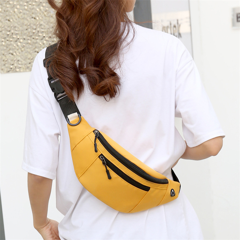 Foreign Trade New Korean Style Fashion Waist Bag Simple Multi-Functional Shoulder Crossbody Bag Outing Oxford Cloth Coin Mobile Phone Bag