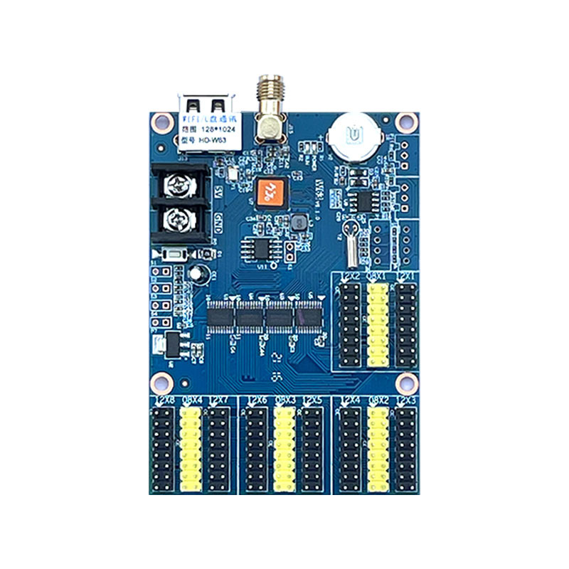 Gray HD-W63 Single and DoUble Color LED Display OUtdoor Billboard Rolling Word U Disk Mobile Phone wifi Control Card