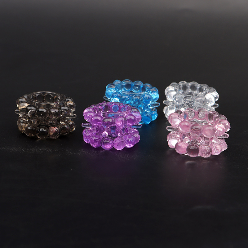 One-Piece Drop-Shipping Male Semen Locking Ring with Large Particles and Beads Foreskin Blocking Ring Adult Sex Toy Penis Condom