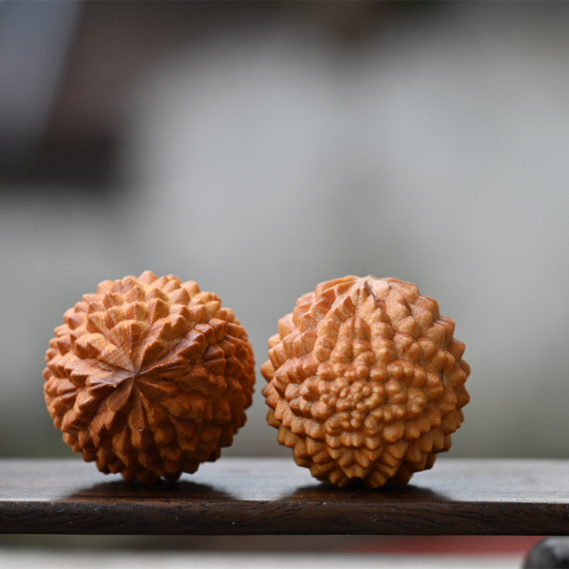 Authentic Taihang Thuja Handball, Aged Old Material, Durian Health Massage Ball, Fitness Ball for Middle-Aged and Elderly People, Gift to Elders