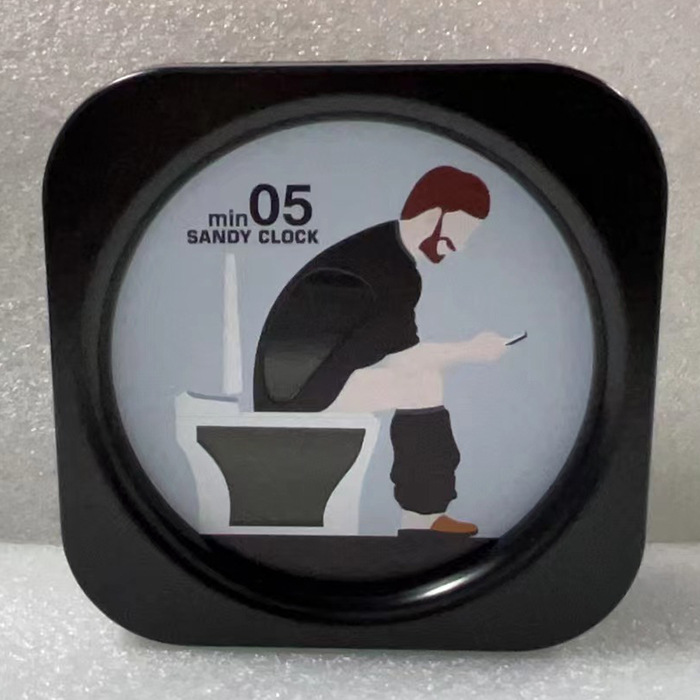 New toilet hourglass timer cross-border toilet hourglass five-minute toilet shape decompression decompression hourglass toy