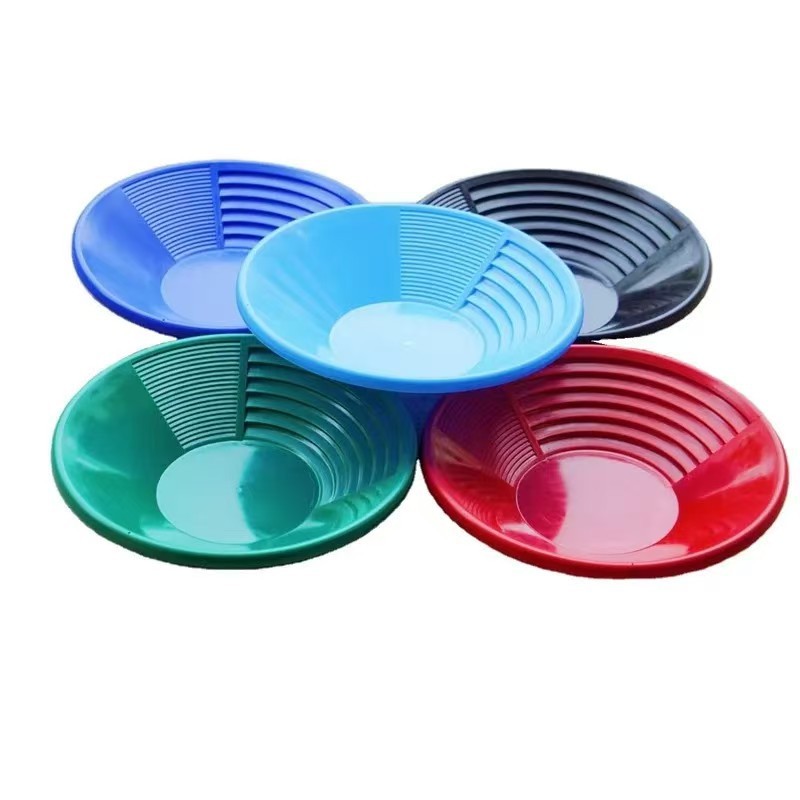 Hand-Cranked Metal Gold Panning Tray, Efficient Gold Panning Equipment, Screening and Washing Sand Gold Separation Tray, Portable Gold Washing Basin