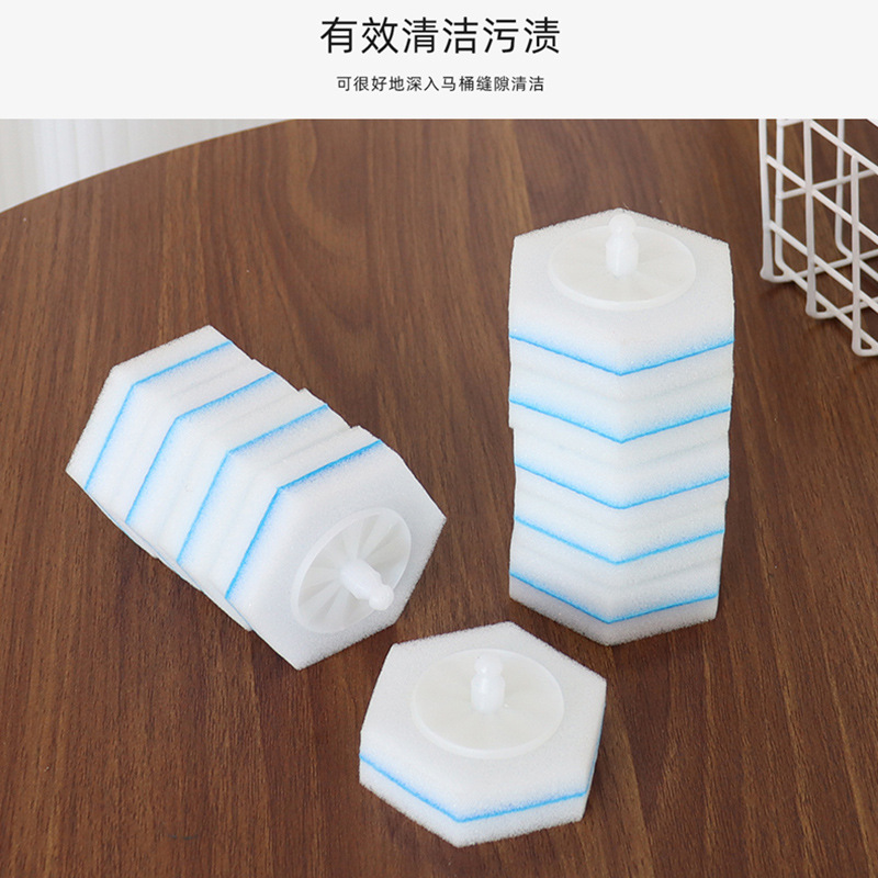 Toilet Brush Disposable No Dead Angle Replaceable Cleaning Antibacterial Household Cleaning Toilet Bathroom Cleaning Sponge Brush