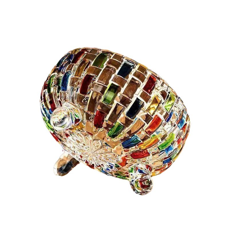 Hand-Painted Crystal Glass Candy Jar, Colorful Drift Bottle, Trendy Colorful Bar Workwear, Others