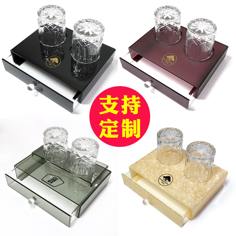 Hotel Toiletries Toothbrush Storage Box Acrylic Disposable Consumables Box Hotel Bathroom Available