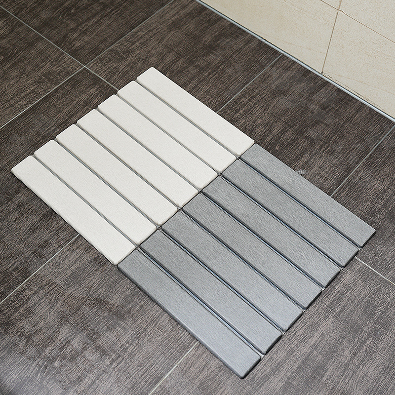 Diatom Mud Leaflet Folding Floor Mat Rectangular Strip Non-cleaning Absorbent Floor Mat Quick-drying Non-slip Kitchen Bathroom Floor