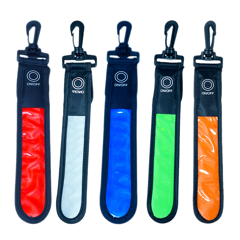 Led Luminous Lanyard Backpack Lanyard Reflective Lattice Lanyard USB Charging Outdoor Warning Light Luminous Backpack Lanyard