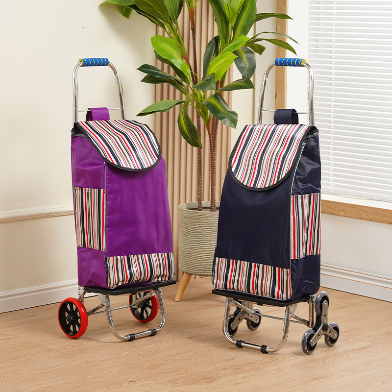 Stair-Climbing Folding Cart for the Elderly, Portable Grocery Shopping Cart, Supermarket Trolley for Climbing Stairs
