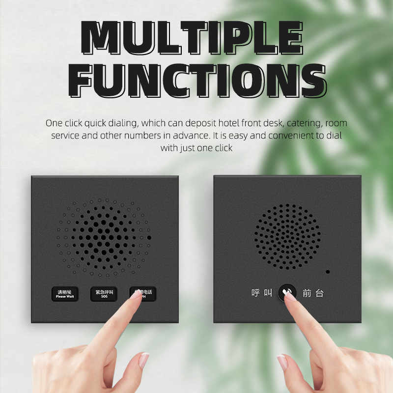 86-Type Hotel Bathroom Nursing Home Postpartum Center Wall-Mounted Telephone Panel Sos One-Touch Call Mini