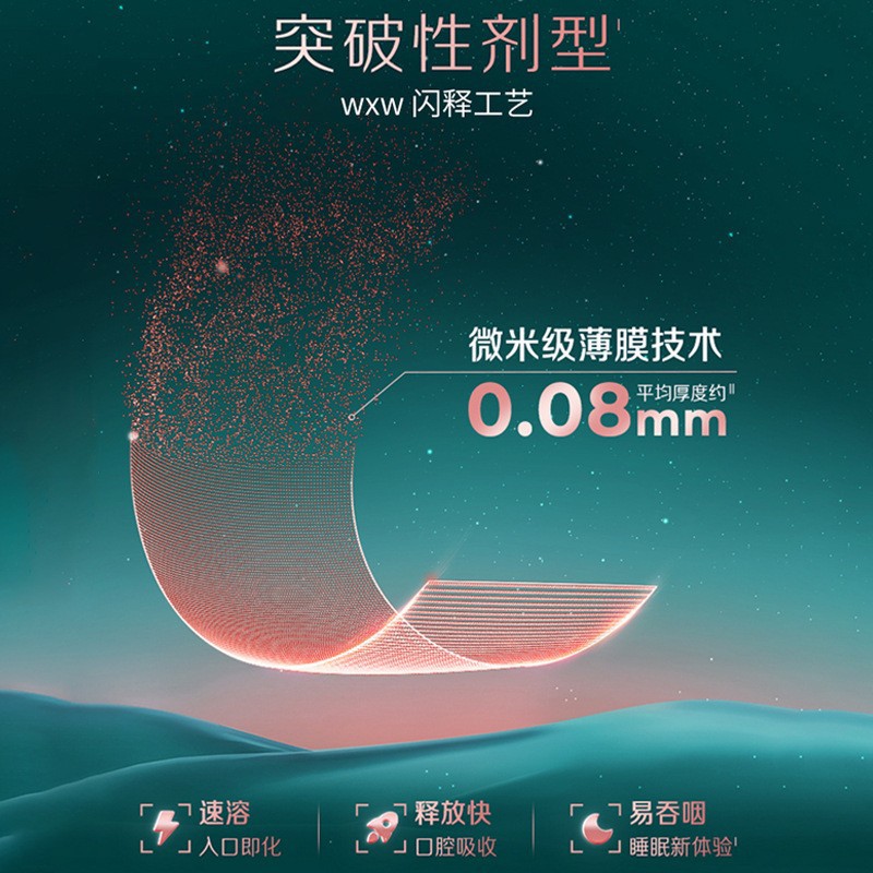 Cross-Border Spot Melatonin Fast-Release Tablets for Insomnia Sleep Oral Dissolving Film Tablets Melatonin Fast-Release Tablets Custom Oem