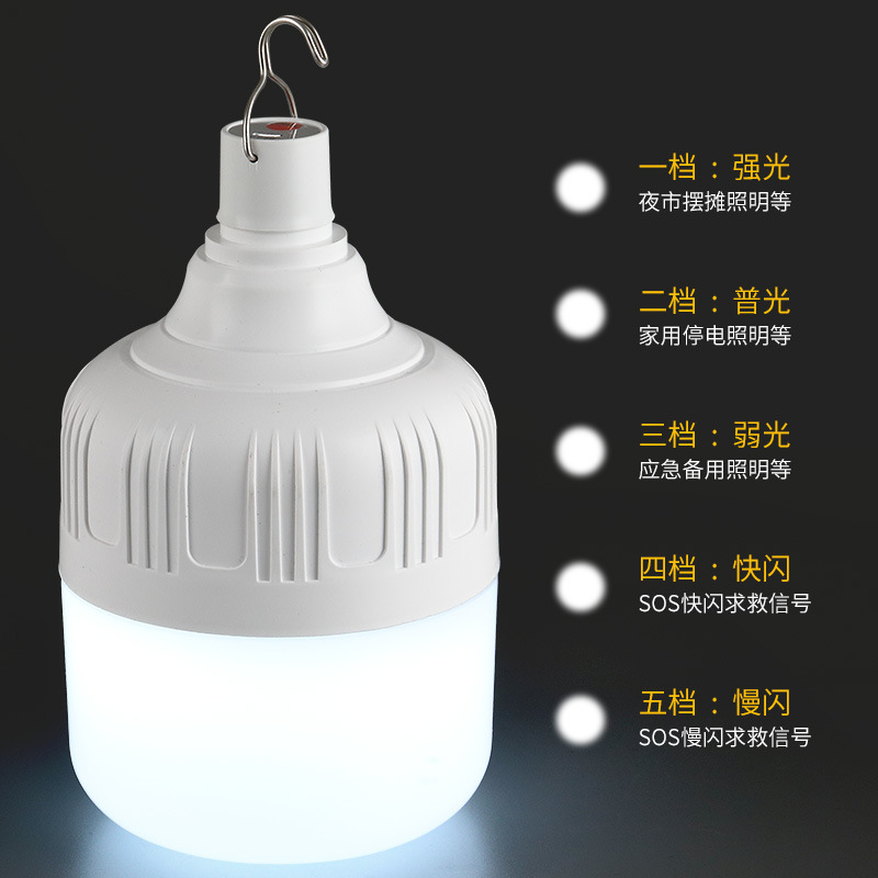 Yuan lamp usb charging bulb outdoor night market stall lamp Gao Fushuai household power failure led emergency bulb lamp