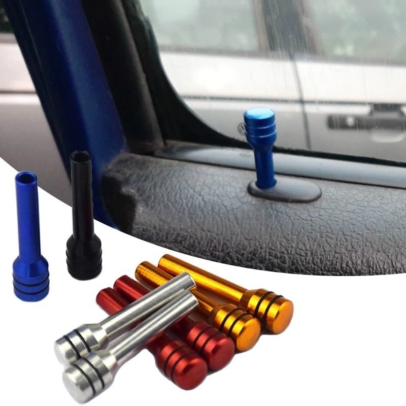 Car modification universal aluminum alloy door lift bolt door buckle car safety door lock buckle lock pin door lock status button