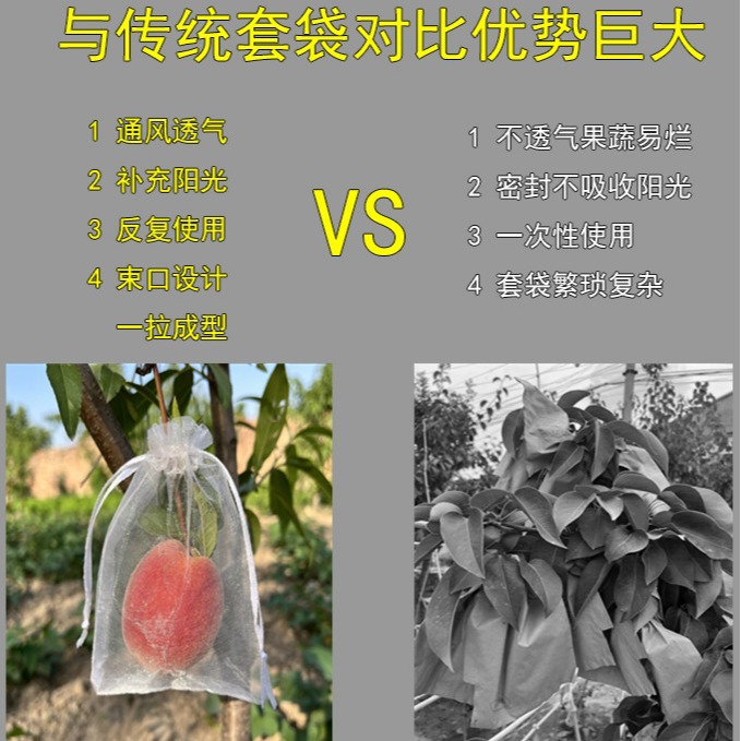 Fruit tree bagging insect-proof and bird-proof bag strawberry fig pomegranate grape tomato fruit protection special gauze mesh cover