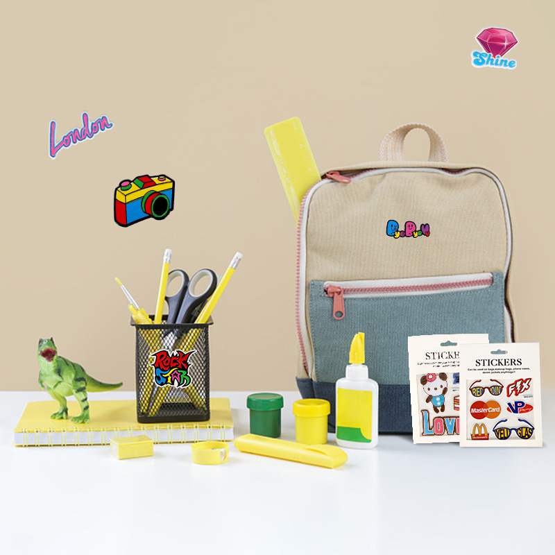 Cross-border Children's Stationery Bag Decorative Sticker PU Leather Cartoon Sticker Waterproof Sticker Toy Graffiti Sticker