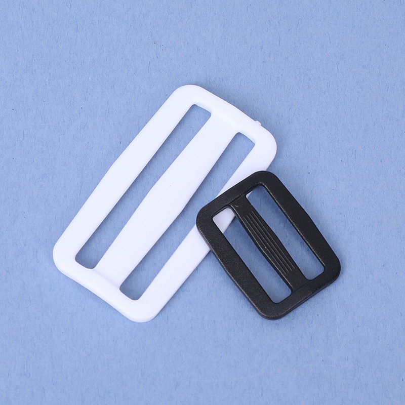 Black and White D-Shaped Buckle Thickened Plastic Three-Speed Buckle Accessories for Bags and Clothing Webbing D-Shaped Adjustable Buckle