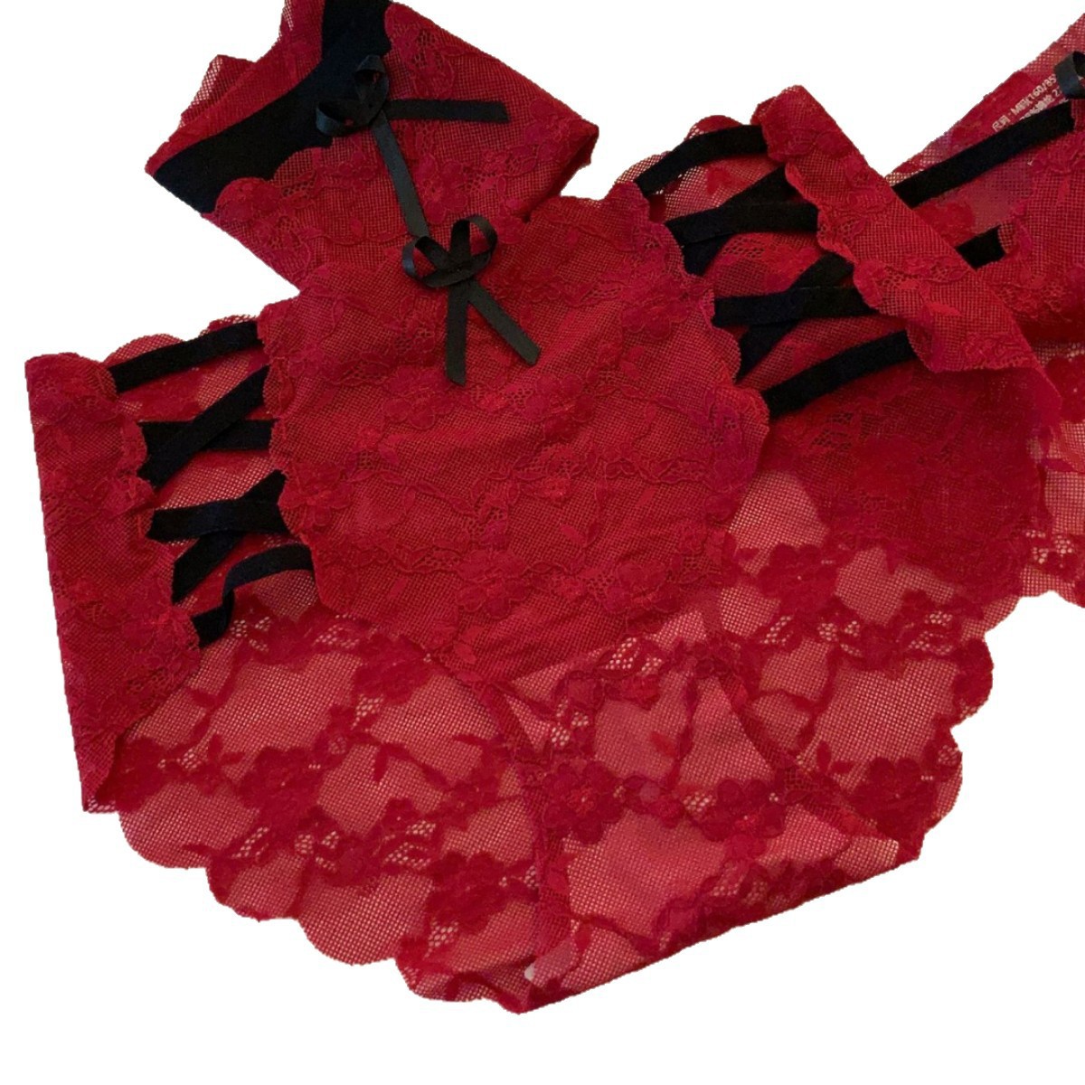 Year of the Horse Charm Red~ Sexy Lace Panties for Women, Red for the Year of Birth, Pure Desire, Breathable Wedding Briefs for Young Girls