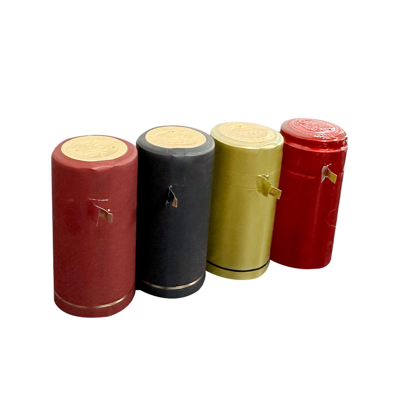 Multi color red wine heat shrinkable cap wine bottle top sealing wine cap glass bottle shrink film factory wholesale