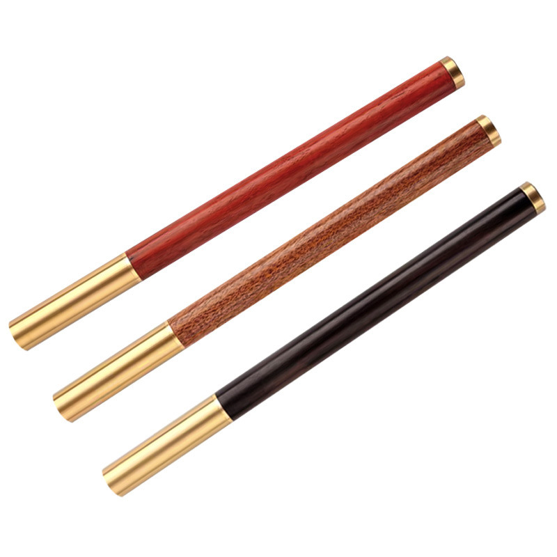 Solid Wood Wooden Signature Pen Brass Gel Pen Office Business Gift Wooden Pen Pen Laser Engraving Factory Direct Supply