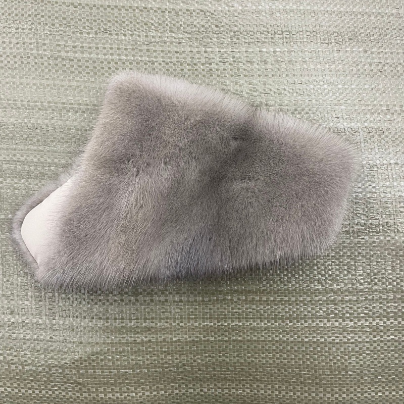 Manufacturer Wholesale Natural Color Mink Fur Pocket Cashmere Coat Camel Wool Clothing High-End Mink Fur Accessories